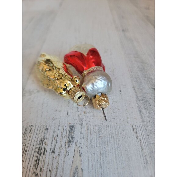 Vintage miniature teddy bear blown glass ornament Xmas - Picture 5 of 5